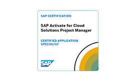 SAP Certified Specialist-SAP Activate for Cloud Solutions Pr